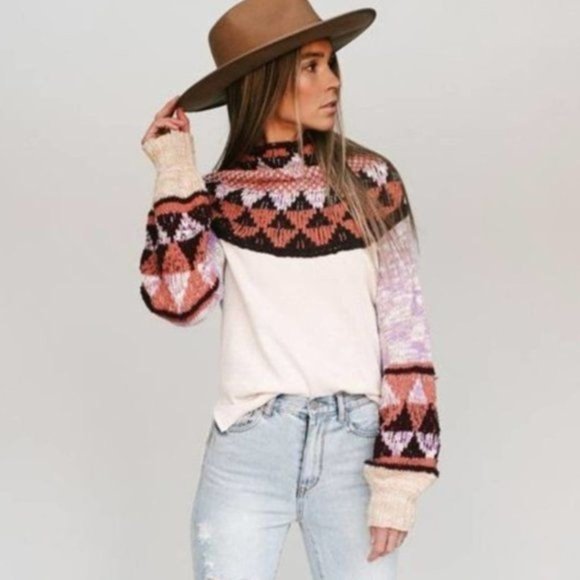 Free People Femme Swit The Small Stuff Sweater Top - Picture 7 of 8